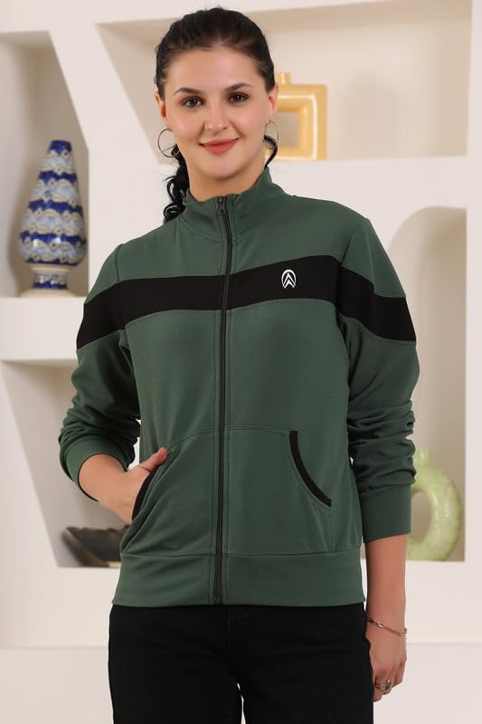 Image of Jhoomantroo Women's Atheletic Gym Running Sports TrackJacket | Regular Casual Fit | TrackJacket for Girls & Women