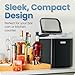 Iceman Compact Pebble Ice Machine, Countertop Nugget Ice Maker Produces Chewable Pellet Ice in 8 Minutes, Makes 26lbs/Day, One-Touch Cleaning Function with Ice Scoop/Basket Included – Black
