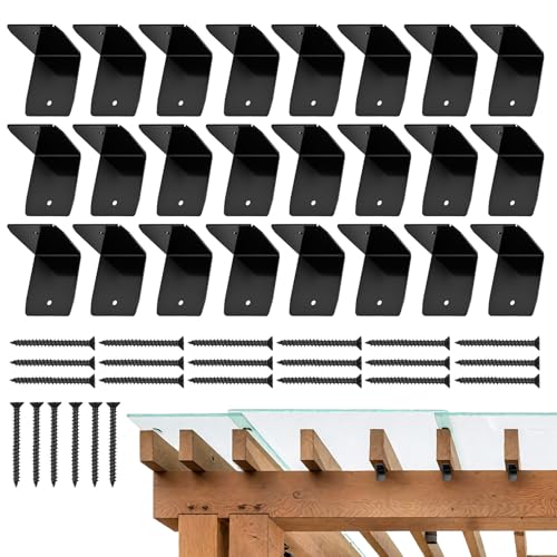 Sujetadores sólidos del marco | 12 Piezas Soportes De Ángulo Para Techo,Conectores De Techo Hardware Soportes De Vigas De Madera Para Vigas De Techo Refugio Gazebo Pérgola Cerca