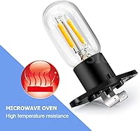 Vista 2 de Ruiandsion Bombilla de microondas Z187 Base 110V 120V 25W Bombilla LED para microondas universal, lámpara de horno en forma de pera, amarilla