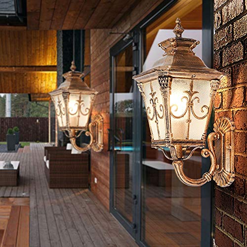 Applique extérieure E27 retro lanterne murale pour éclairage de jardin classique
