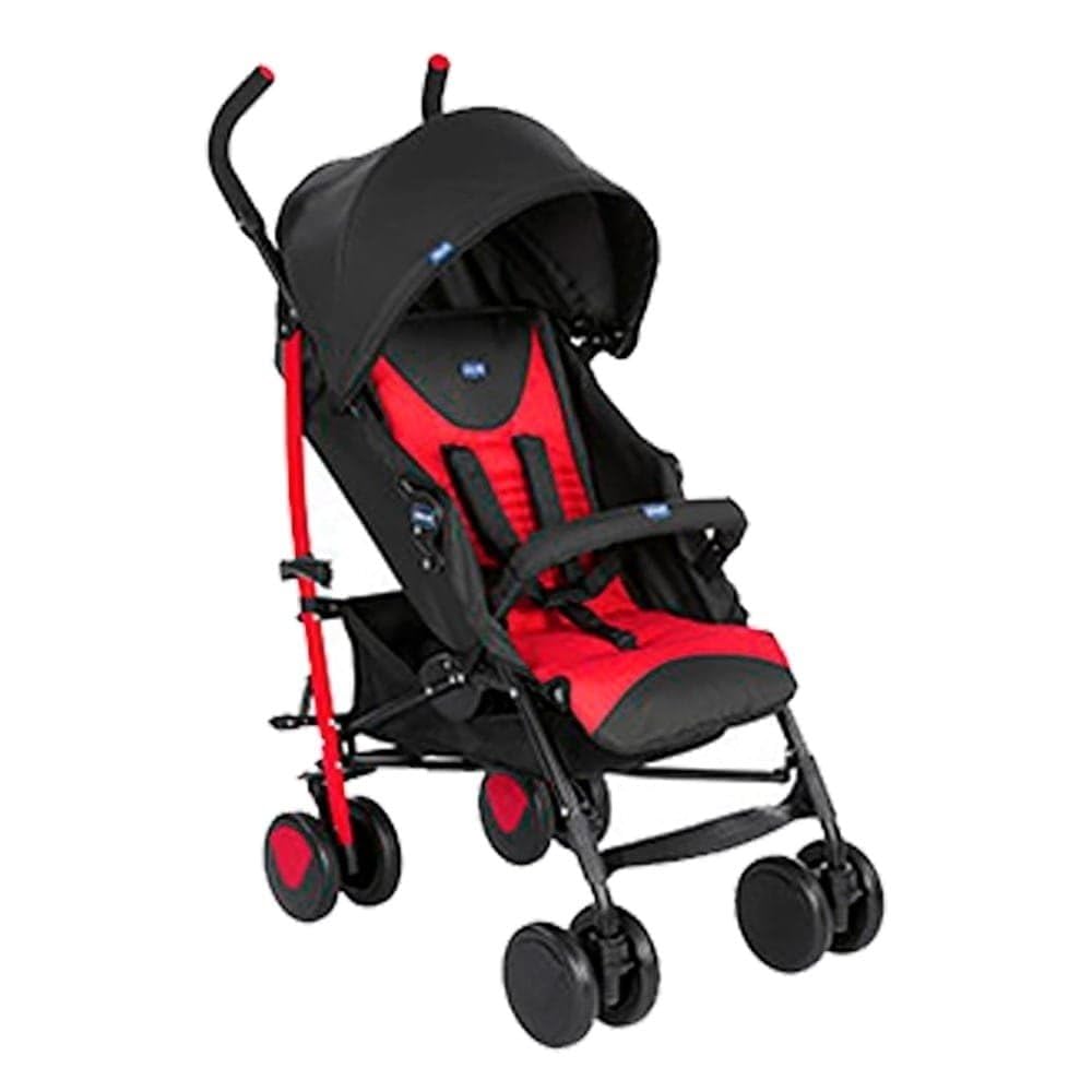 Chicco Echo Stroller With Bumper Bar, Pram for boys and girls, Trendy style & Safe strolling, For Babies 0-4 years (Scarlet, Red)-image-3