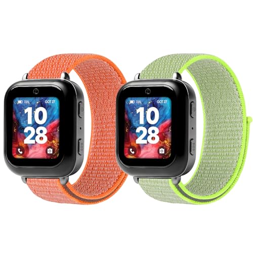 NewJourney Kids Nylon Bands Compatible with Bark Watch Breathable Hook&Loop Band for Boys Girls