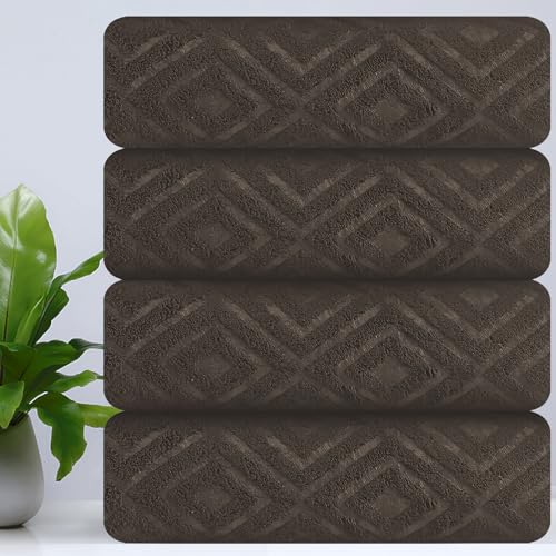 CHINO Extra Large Bath Towel Set, 4 Piece Light Curry Oversized Bath Sheets 35