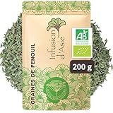 Khla   Graines de Fenouil Bio 200 g   Pour Tisane & Infusion Après Repas   Digestion & Vitalité   Chaude ou Glacée   Anti Ballonnements   Sachet Vrac   Riche en Antioxydants   Origine Égypte