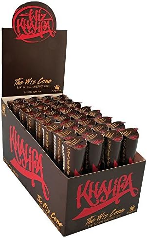 Wiz Khalifa King Size Pre Rolled Cones 1 x 3 (New Product From Raw) - Box of 32 Packs(96 Cones) by Trendz by belhsligger