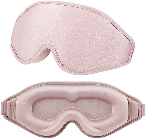 WLLHYF Silk Sleep Mask, 3D Stereo Deep Sleep Eye Mask Comfortable...