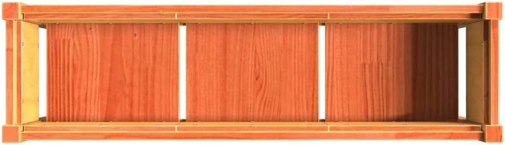 Garden Planter Wax Brown Solid Pine Wood, 43.3" Rectangular Outdoor Raised Garden Bed for Flowers, Herbs, Patio, Balcony