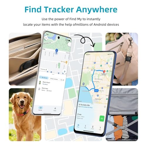NozlaID Hunde Tracker Android - SmartTag Hundetracker Ohne ABO(nur Android) - Kompatibel mit Google Find Hub - GPS Hunde Tracking mit Silikon Schutz Hülle (1 Pack)