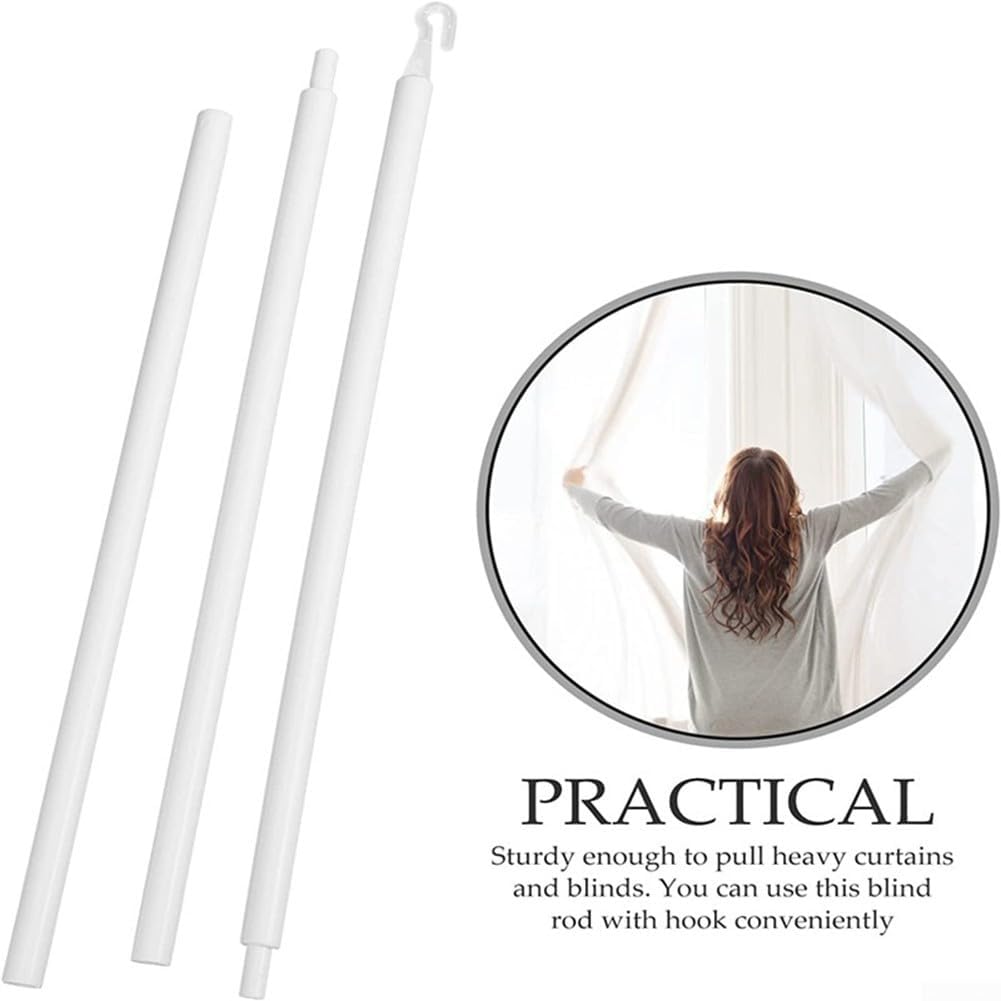 Varilla extensible de polipropileno para persianas venecianas con 5 ganchos y construcción robusta para una fácil operación
