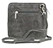 Girly HandBags Womens Genuine Suede Cross Body Shoulder Bag Dark Grey