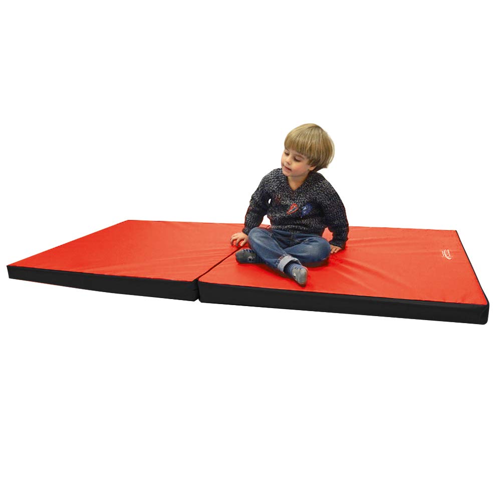 Grevinga® klappbare Turnmatte | RG 22 | 200 x 100 x 6 cm | ROT-SCHWARZ
