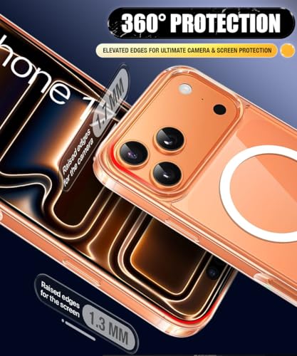 Image of WOW IMAGINE Ultra-Hybrid Back Case Cover for iPhone 17 Pro | Compatible with MagSafe | Drop and Camera Protection | Shock Proof Crystal Clear Mobile Back Case (PC+TPU, Transparent)