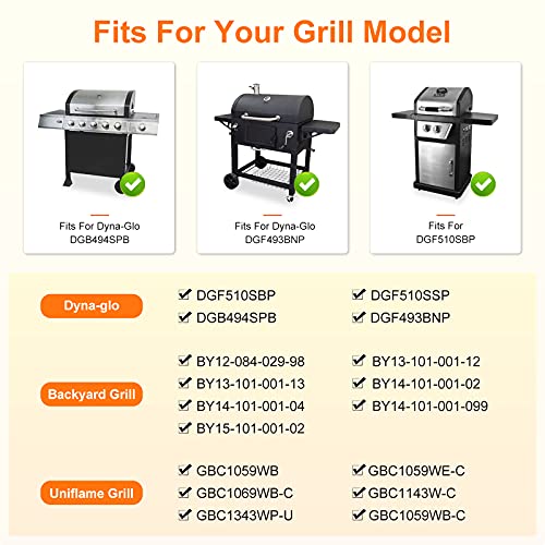 Hisencn 15 Inch Heat Plate Replacement For Dyna-Glo Dgf510Sbp, Dgf510Ssp, Backyard Gbc1460W, Gbc1461W, By13-101-001-13, Uniflame Gbc1059Wb, Porcelain Steel Grill Heat Shield Tent Flame Tamer (4) #TOP2