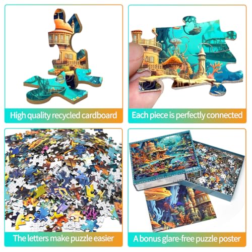 Jigsaw Puzzles 1000 Pieces for Adults jigsaw puzzles for adults 1000 Piece Puzzle Educational Games Home Decoration Puzzle Whimsical Seabed - Image 2