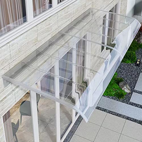 Tettoia curva per finestra/porta, protezione antipioggia per esterni, copertura in policarbonato resistente ai raggi UV, sbalzo per porta d'ingresso, tenda da veranda, protezione dalle intemperie (40
