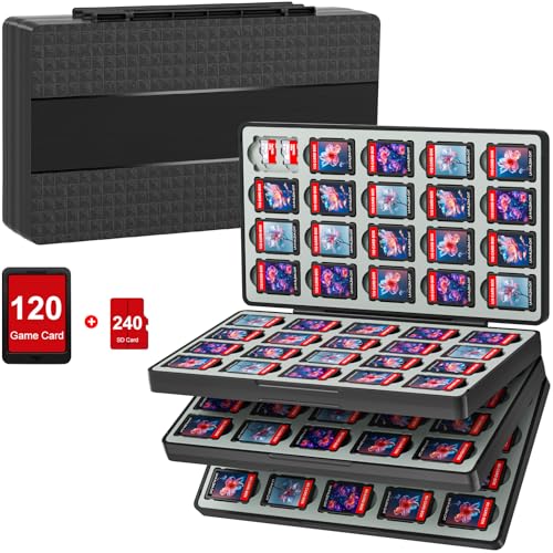 Soporte para juegos con 120 cartuchos fivtek para solucionar la falta de espacio