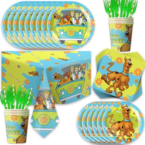 141pcs Soby Birthday Tableware Decorations Party Plates Cups Theme Napkins Tablecloth for Party Decoration Supplies Pack