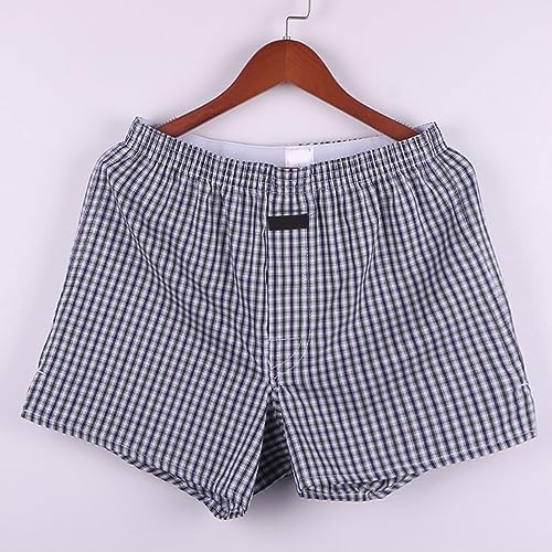 Men's Cotton Relaxed Fit Plus Size Boxer shorts,Plaid Stretch Fabric Comfy Sports boxerss Soft Home Sleeping Shorts2