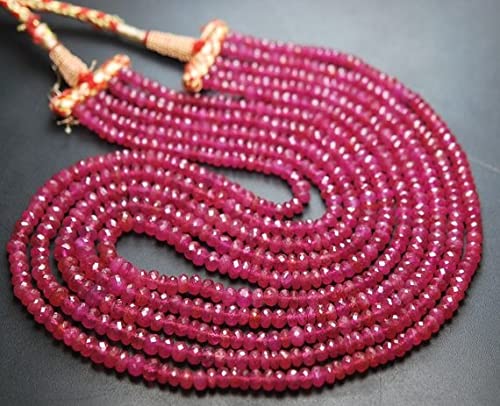 Saphir rose naturel en fil de rondelles pour fabriquer vos bijoux d'été personnalisés