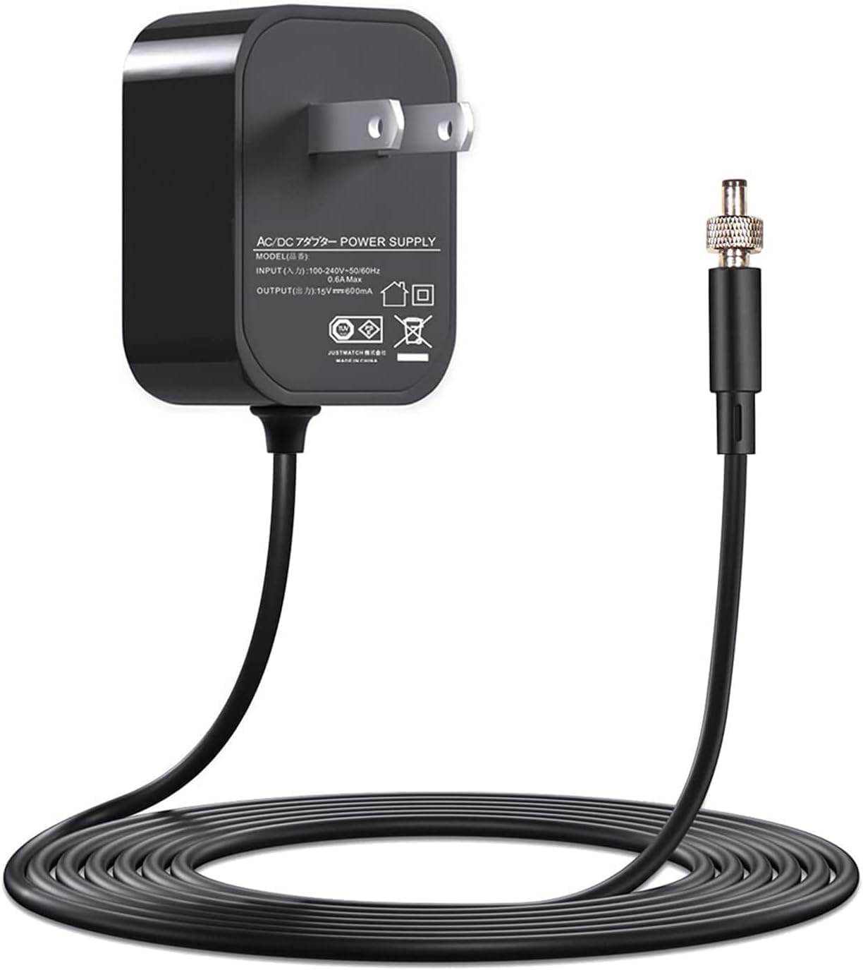 Replacement PS43US in-Line Power Supply Compatible with Shure GLXD4 ULXS4 ULXP4 ULXD4 P9T PS9 SBC-DC AXT610 Wireless Receivers Power Cord 10FT.