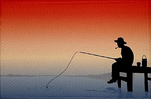 Toppa Termoadesiva A Forma Di Pescatore 9x6 Cm – Ricamo Colorato Con Bordo Orlato – Ideale Per Giacche, Zaini E Jeans - 4