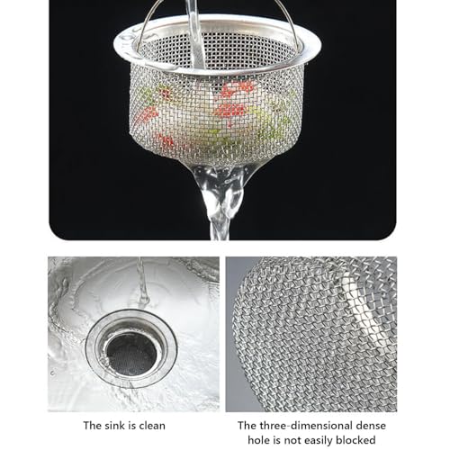 Colador para desagüe de fregadero acero inoxidable 2 pcs miniatura 3