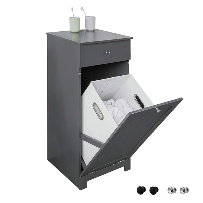 Buy Haotian BZR21DG, Grey TiltOut Laundry Sorter Bathroom
