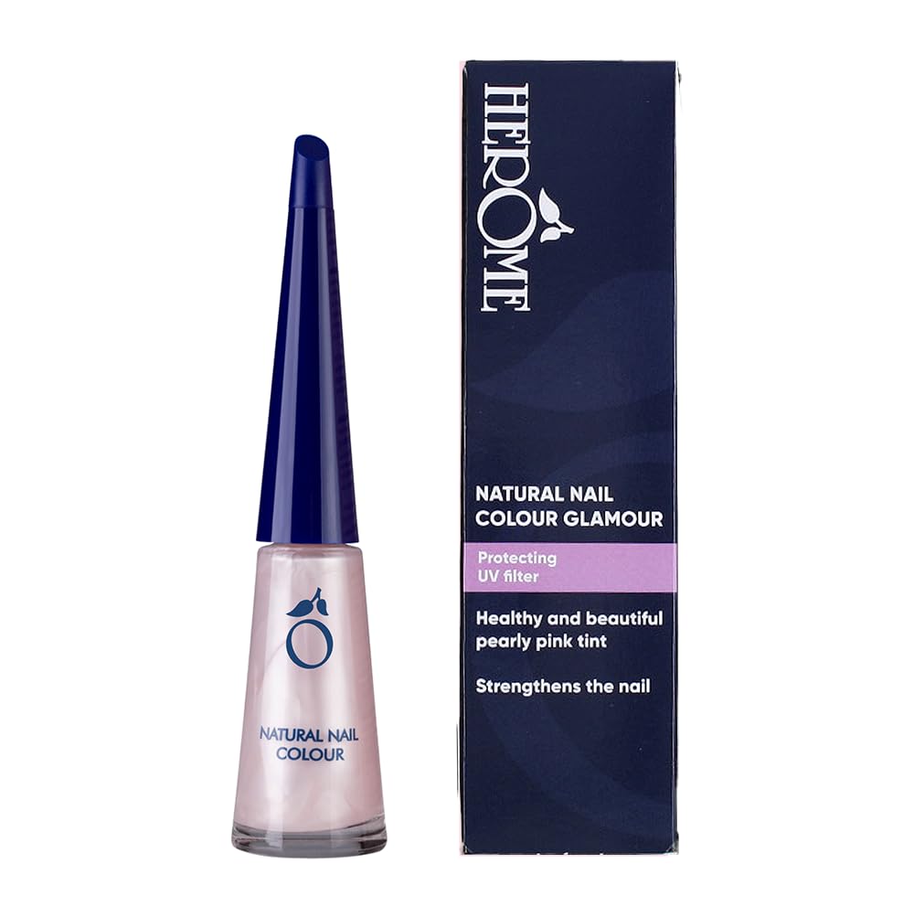 Herome Natural Nail Colour Glamour - Vernis à Ongles Fortifiant - Pour une French Manucure - 10ml.