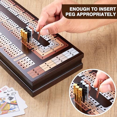 Juego de Mesa Cribbage de Madera Clásico con Marcador Magnético miniatura 5