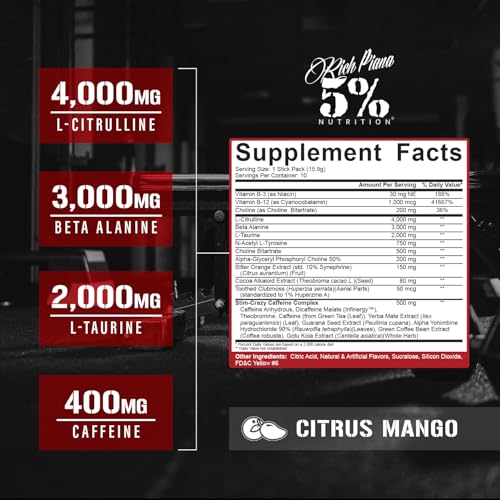 Image of 5% Nutrition 5150 High Stim Pre-Workout Powder Packets (Citrus Mango)