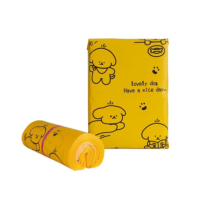 Enveloppe Plastique Expedition Sac de courrier logistique en plastique de couleur jaune, 50 pièces, sac de courrier imprimé, sacs de rangement de cadeaux de fête Express auto-scellants(28X38X4cm-01)