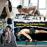 Wood Parallettes Push Up Bars, Solid Wooden Handstand Bars with Anti-Slip Grip, Sturdy Metal Bracket Supports 600 lbs for Calisthenics, Fitness and Floor workout - Image 2