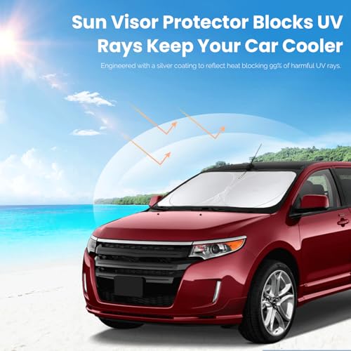 Image of Windshield Sun Shade for Ford Edge 2007-2012 2013 2014 Sunshade Window