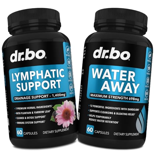 Lymphatic Drainage Supplements Pills & Water Away - Lymphatic Support Total Herbal Cleanse Products & Natural Water Pills Diuretics - Lymph Node Detox Cleanse System Drainage for Immune Support -  DR. BO Lymphatic Drainage Supplements Pills & Water Away - Lymphatic Support Total Herbal Cleanse Products & Natural Water Pills Diuretics - Lymph Node Detox Cleanse System Drainage for Immune Support -  DR. BO