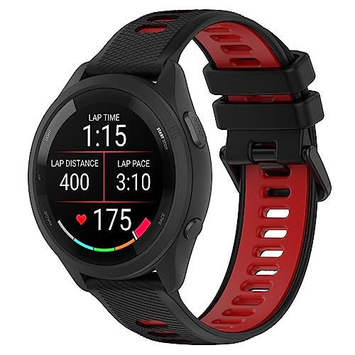 FOR Garmin Forerunner 265�����x���g �K�[�~�� Forerunner 255 �x���g garmin �x���g 22mm �r���v�X�g���b�v �V���R�� �X�|�[�c���X�g�o���h (�u���b�N+ ���b�h)