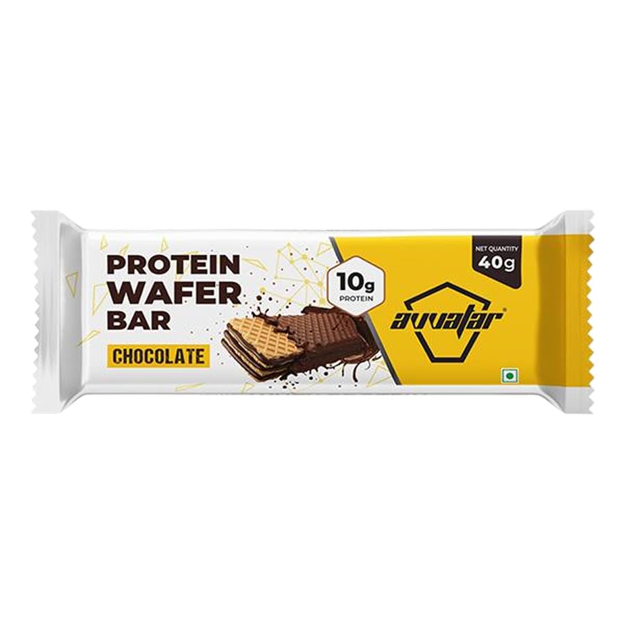 Avvatar 10g Protein Wafer Bar Chocolate Flavour, 40g Single Bar