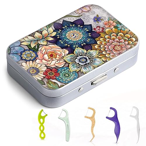 Image of Portable Dental Floss Case - Easy to Store Floss Picks, Perfect for Travel, Hotels, Dinners, Appointments, Mandarin, 1 Foot (Pack of 1), Pouch