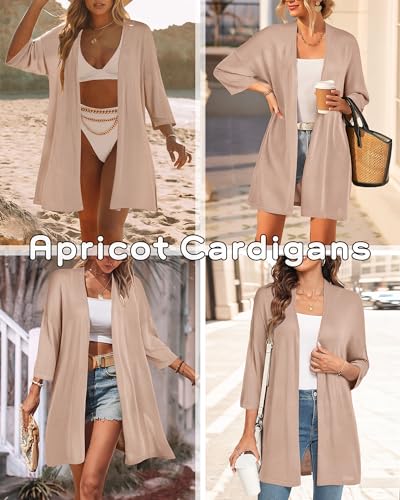 Arach&Cloz Women's Lightweight Summer Beach Kimonos Cardigan3