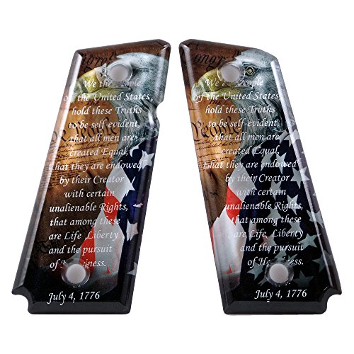 Custom 1911 Compact Ambi & Non-Ambi fit Acrylic Grips We The People Colt Sig Springfield S&W