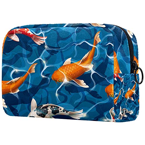 Carp in the Water - Bolsa de maquillaje para viaje, bolsa de maquillaje, organizador con cremallera para mujeres y niñas