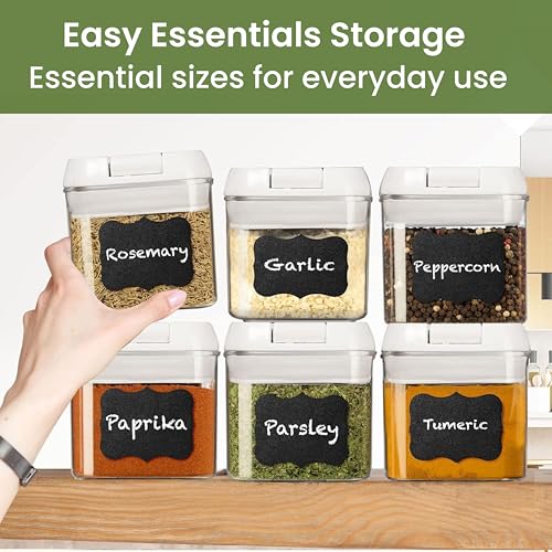 GRANZ Airtight Food Storage Containers Pack of 6 | Kitchen Organization Set for Cereal & Dry Foods | BPA Free Cereal Containers for Sugar, Flour, etc. - Image 3