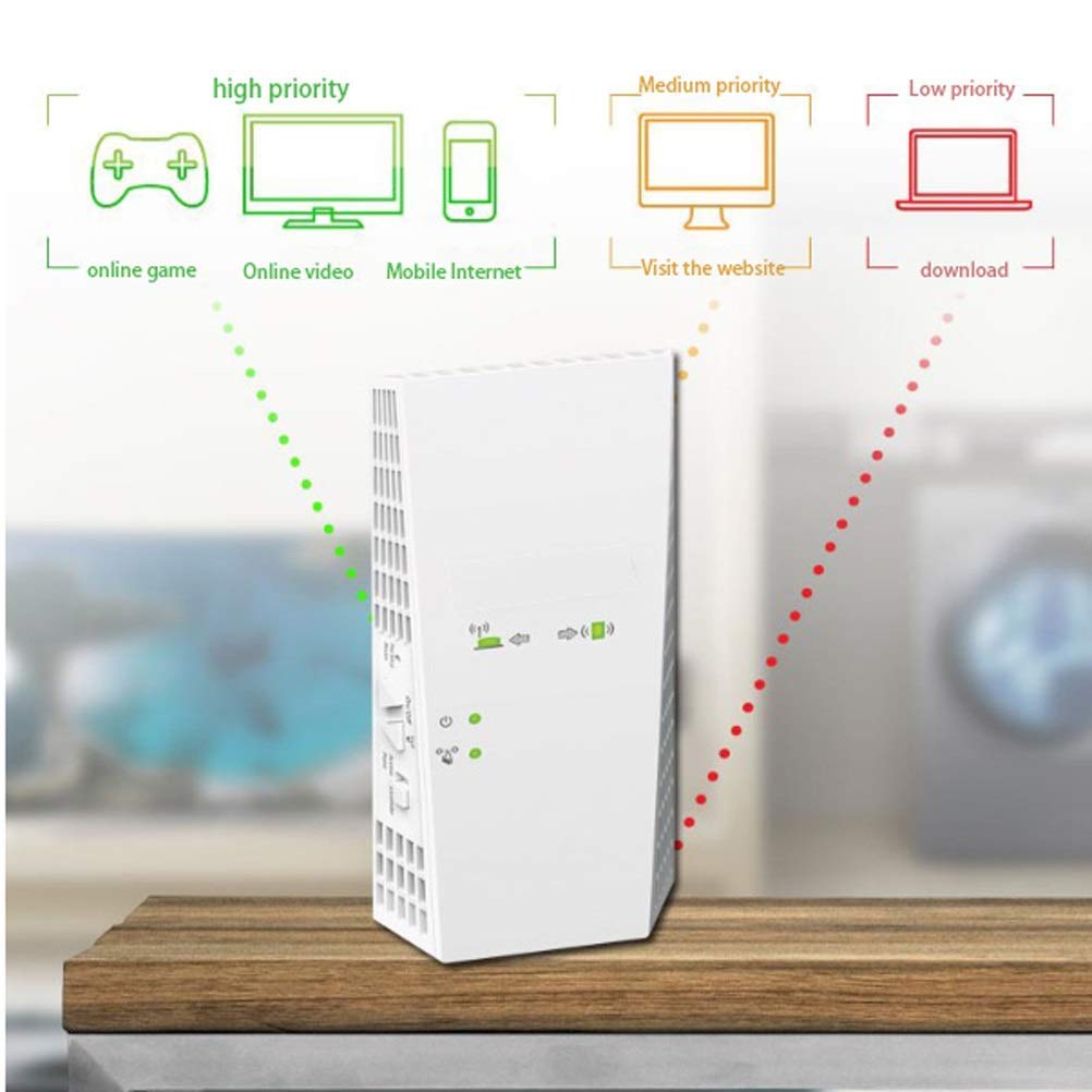 Extender di Portata Wireless WiFi -Ex6400 Amplificatore di Segnale WiFi Extender Wireless Rete Domestica Ripetitore avanzato Espansore Gigabit Ac1900M