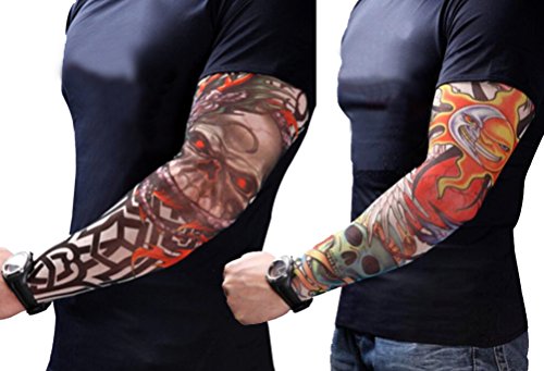 Itoolai Temporary Fake Tattoo Sleeves For Men And Women (Bright-N5, Pack Of 5) #TOP4