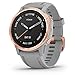 Garmin Fenix 6S Sapphire, Premium Multisport GPS Watch, Smaller-Sized, features Mapping, Music, Grade-Adjusted Pace Guidance and Pulse Ox Sensors, Rose Gold with Gray Band