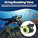 Diving Breathing Valve, Breathing Secondary Valve with Medium Pressure Tube Adjustable Diving Equipment for Snorkeling Underwater (Green)