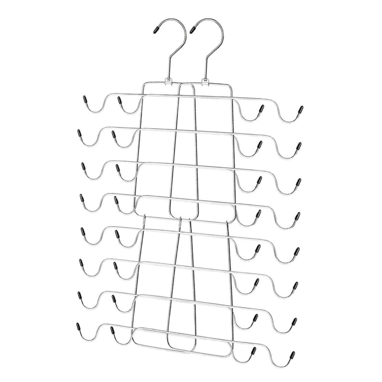 HOOTNEE 2pcs Underwear Storage Rack Wardrobe Hanger Underwear Organizer Hanging Wardrobe Clothes Hanger Foldable Garment Rack Space Saving Hangers Multi Layer Pants Hangers Underwire Black