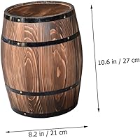 Vista 3 de GANAZONO Cubo de deseos Paisajismo Artesanía Retro Fiesta Madera Decoración Contenedor Maceta Estilo Decoración para Decoración de Paisaje Plantas