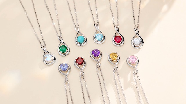 Astral Chain FANCIME Collar Con Piedra De Nacimiento De Agosto De 1 A 1,5 Quilates, Para Mujer En Plata De Ley, Collar De Corazón, Infinito, Delicado, Joyería Fina Regalos Para Mujeres De