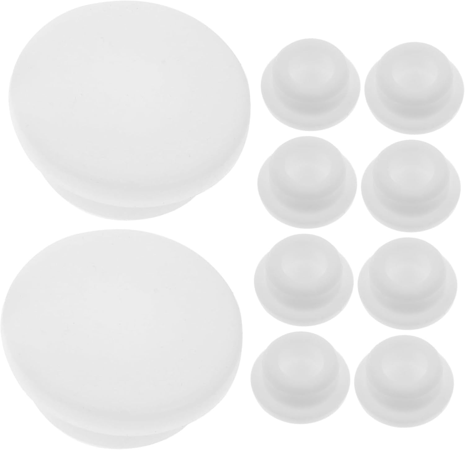 Tofficu 100pcs Washbasin Plugs Round Overflow Drain for Bathroom Kitchen Sinks Stylish Functional Stoppers Easy to Use Prevent Water Splashing